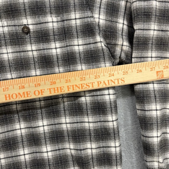 Woolrich Button Shirt Flannel Men's Large Plaid Gray Workwear Vintage - Picture 6 of 7